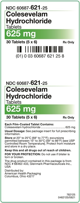 625 mg Colesevelam Hydrochloride Tablets Carton