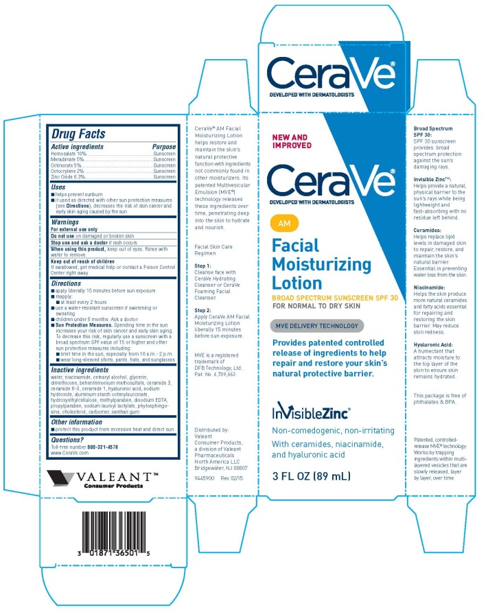 CeraVe AM Facial Moisturizing Lotion SPF 30 3 FL OZ Carton