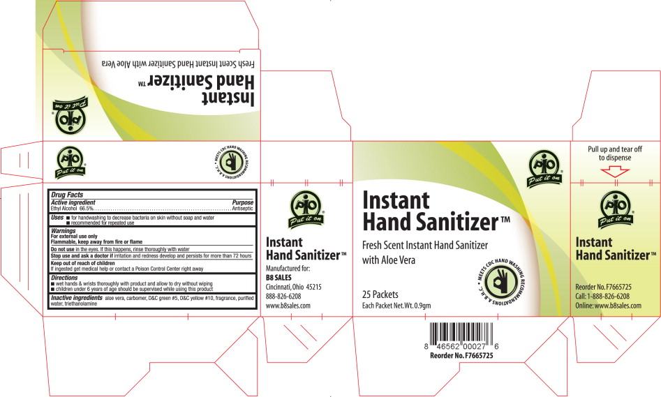 Instant Hand Sanitizer – Carton Label

