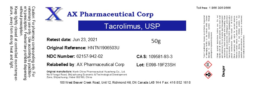 Tacrolimus By Ax Pharmaceutical Corp Tacrolimus Powder