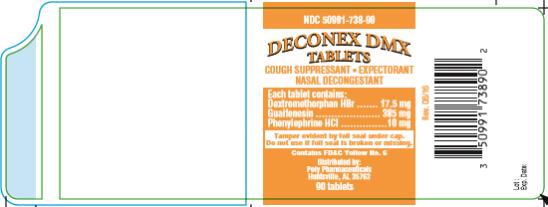 PRINCIPAL DISPLAY PANEL
NDC: <a href=/NDC/50991-738-90>50991-738-90</a>
Deconex DMX
Tablets
90 Tablets
