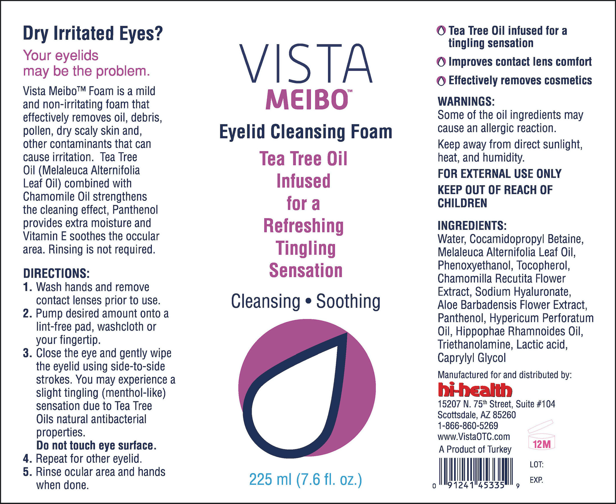 Bottle for Vista Meibo Eyelid Cleansing Foam 77790-006-22