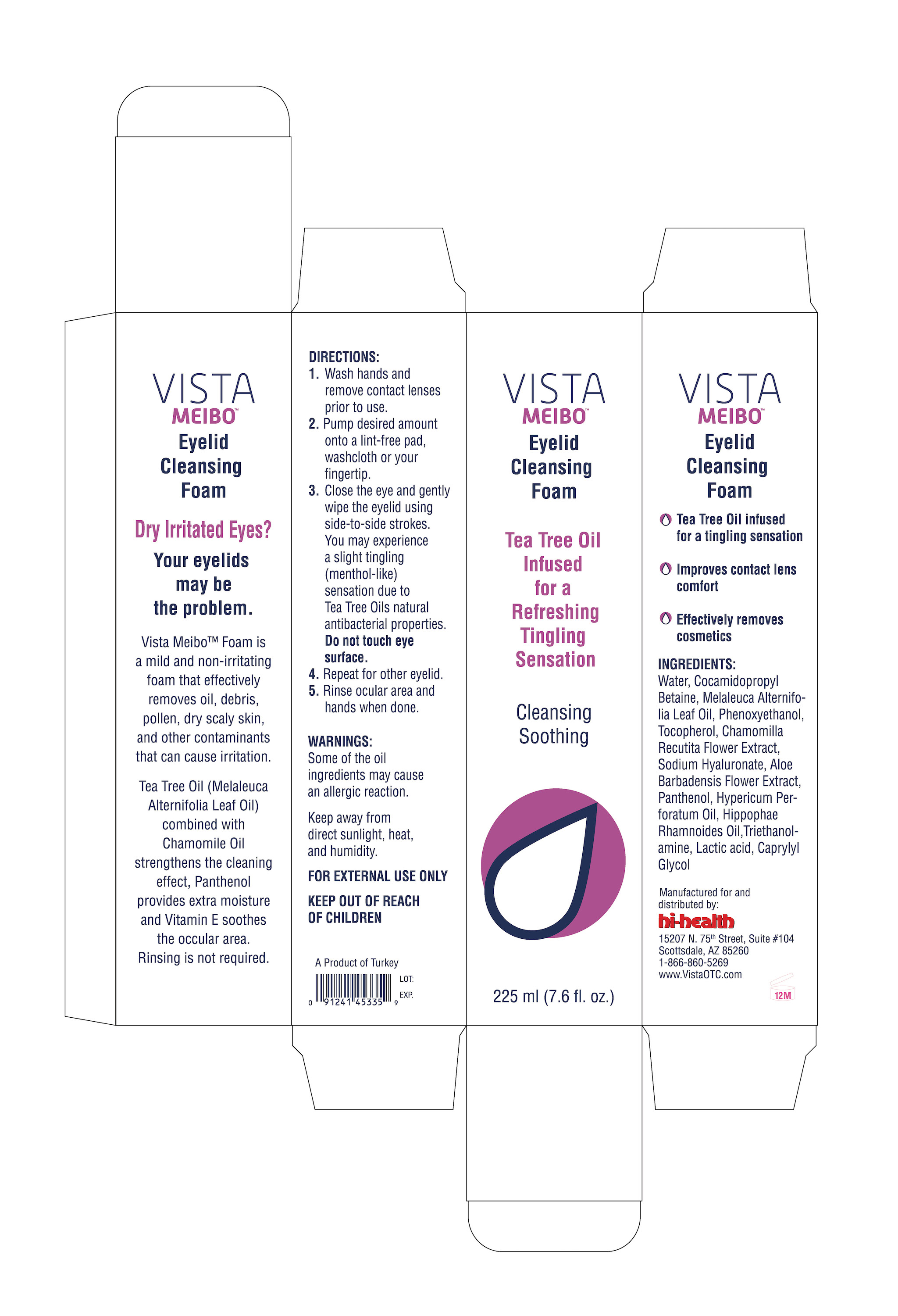 Outer Box for Vista Meibo Eyelid Cleansing Foam 77790-006-22