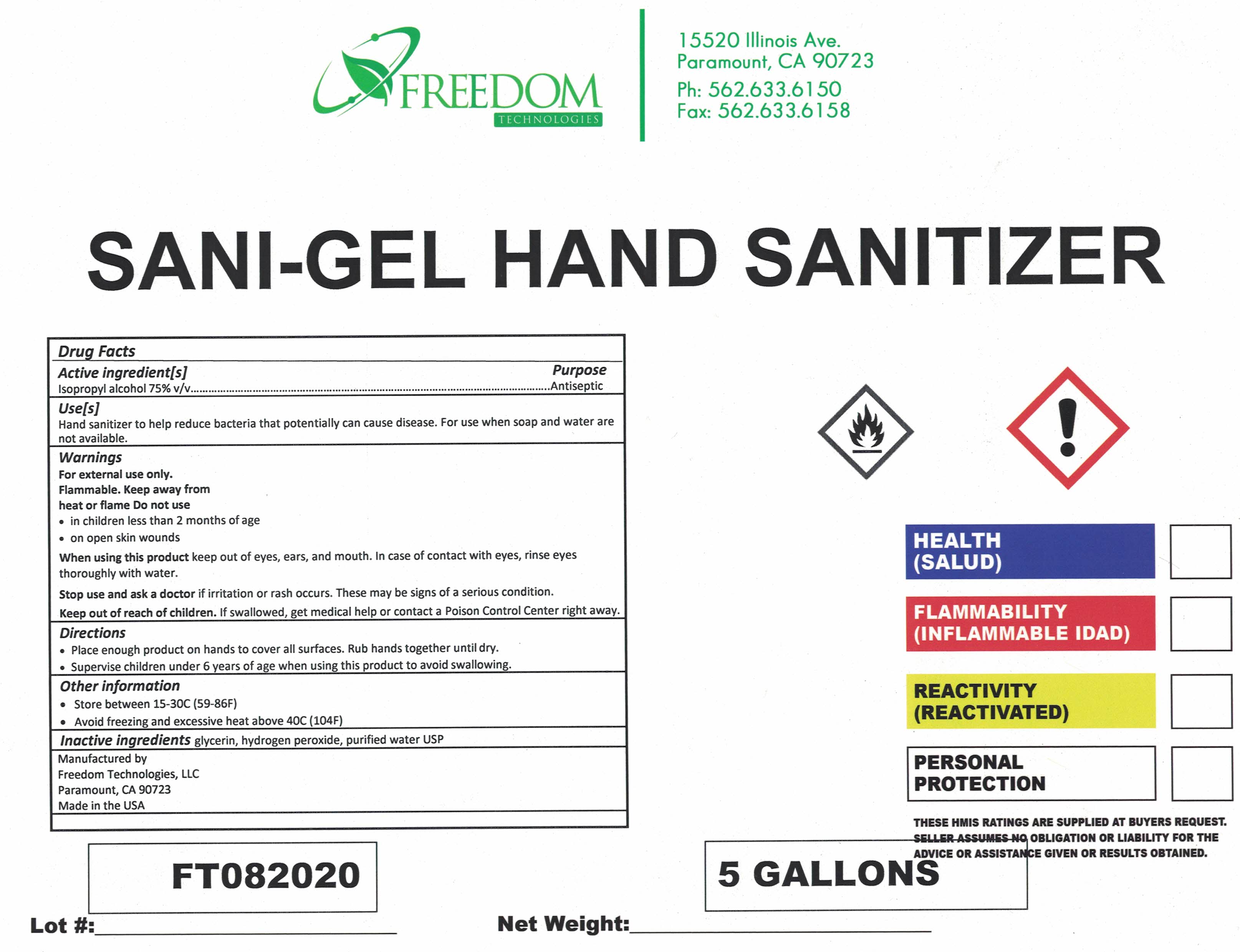 Sani-Gel Hand Sanitizer