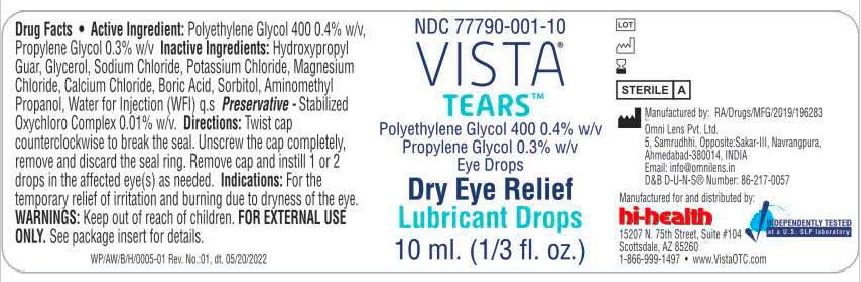 Vista Tears Label 77790-001-10