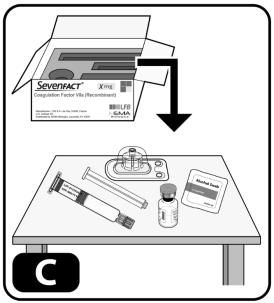 Remove the plastic cap from the vial (Figure D).
