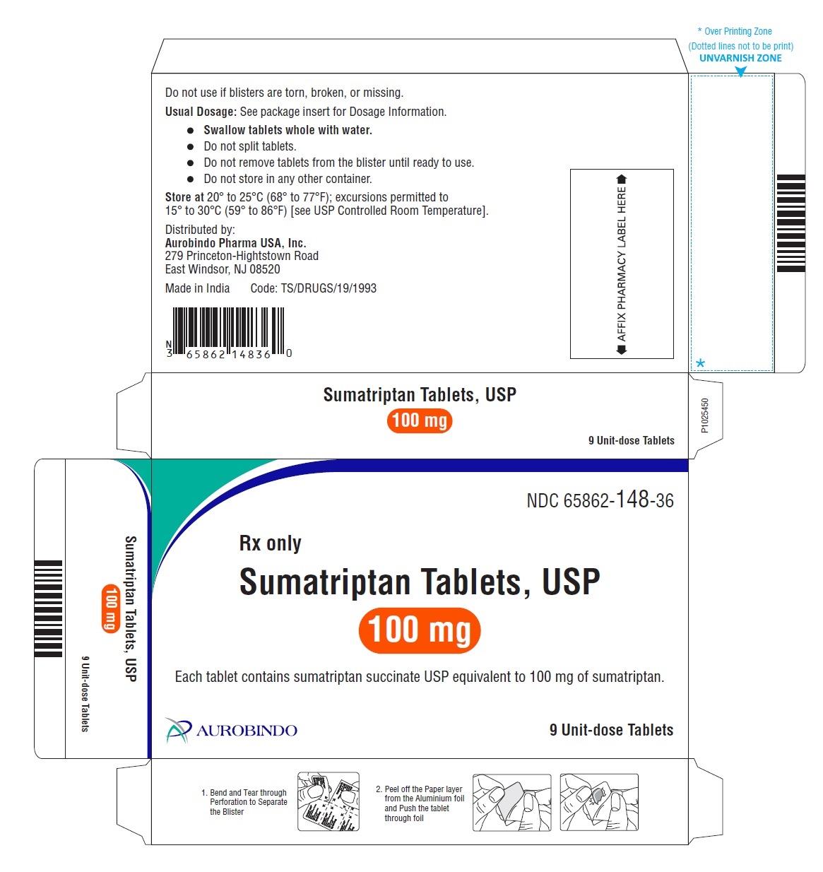PACKAGE LABEL-PRINCIPAL DISPLAY PANEL - 100 mg Blister Carton (9 Unit-dose)