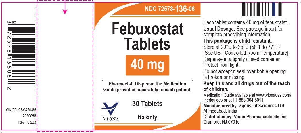 Febuxostat, 40 mg