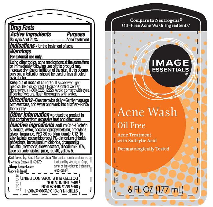 Kmart Acne Wash Label
