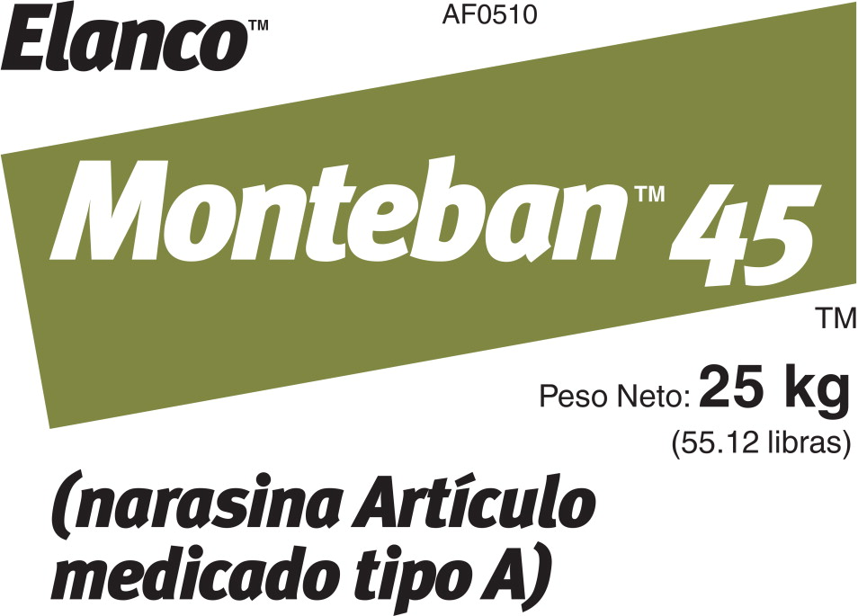 Principal Display Panel - Monteban 45 Label - Spanish
