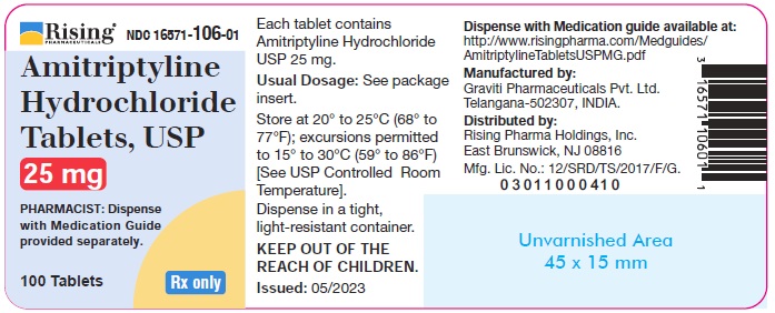 Amitriptyline HCl Tab USP 25mg 