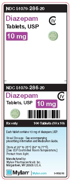 Diazepam 10 mg Tablets Unit Carton Label