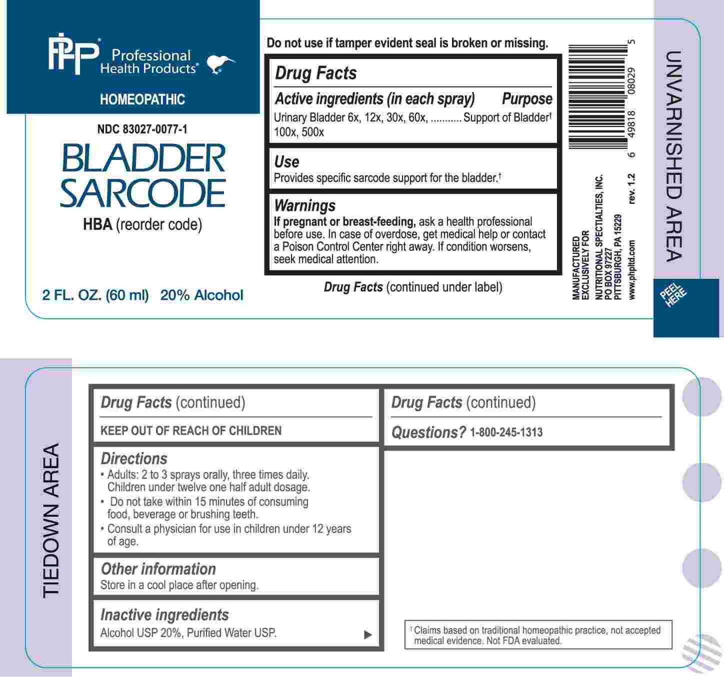 BLADDER   SARCODE