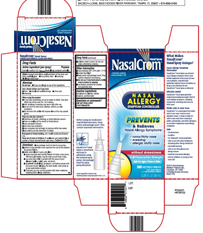 NasalCrom Nasal Spray, Allergy Symptom Controller, 200 Sprays, 0.88 fl oz  (Pack of 2)