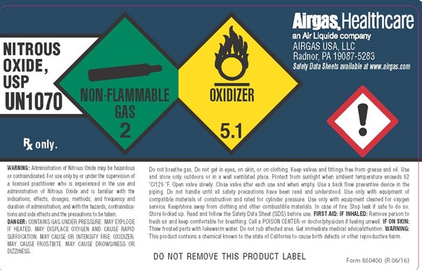NITROUS OXIDE by AIRGAS USA LLC NITROUS OXIDE gas