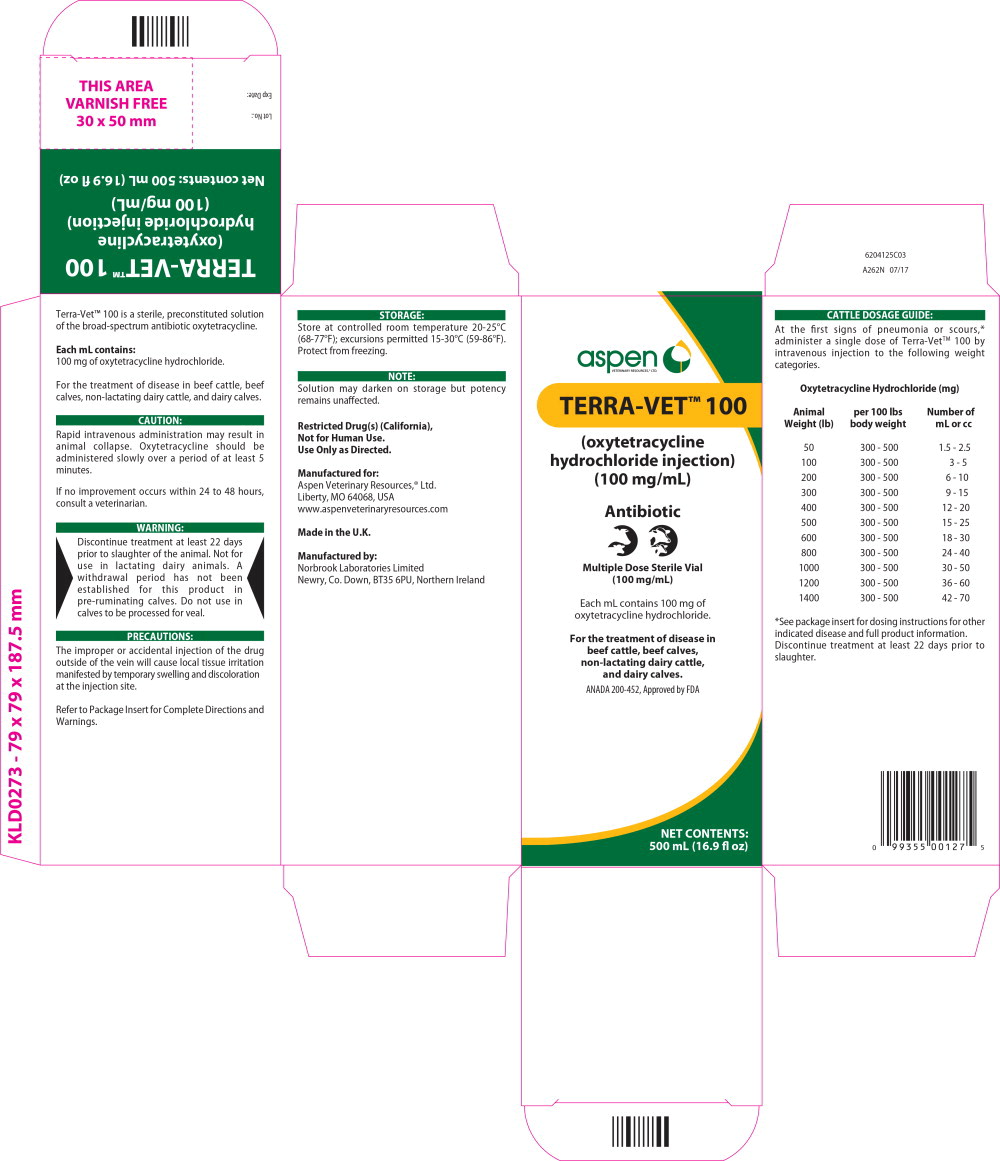 Principal Display Panel - Terra-Vet 100 Carton Label
