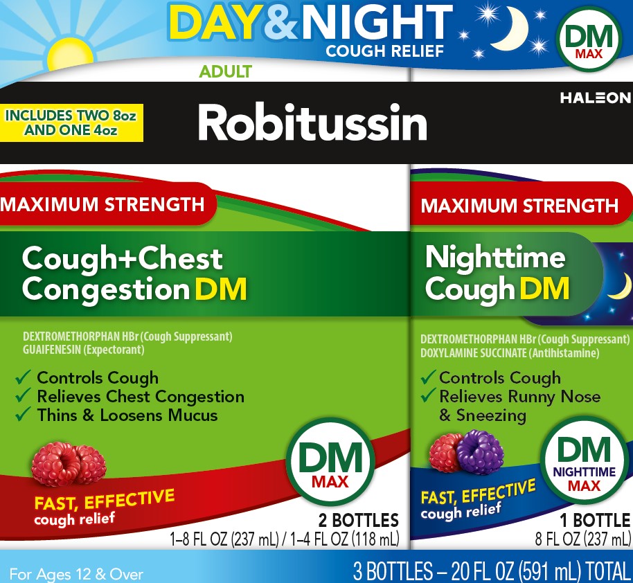 Robitussin MS Day Night Combo Kit 8 oz 4 oz 8 oz