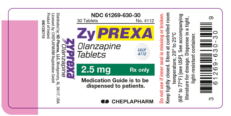 PRINCIPAL DISPLAY PANEL - 2.5 mg Tablet Bottle Label