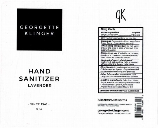 Georgette Klinger Hand Sanitizer - Lavender 8 oz