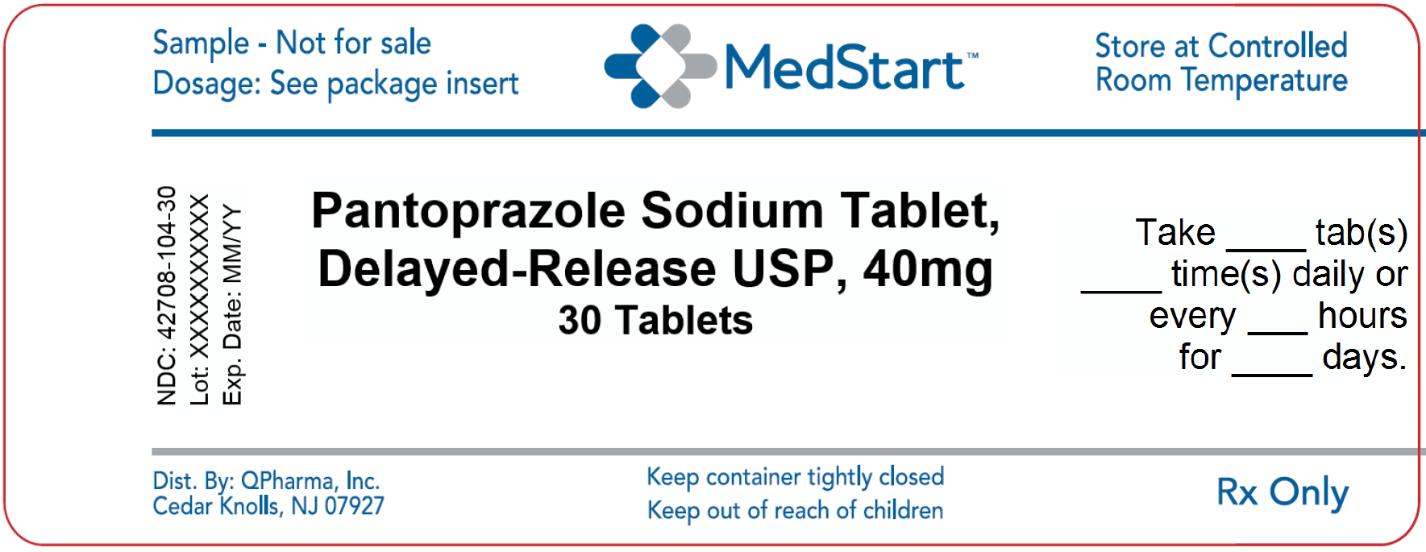 42708-104-30 Pantoprazole Sodium Tablet Delayed-Release USP 40mg x 30