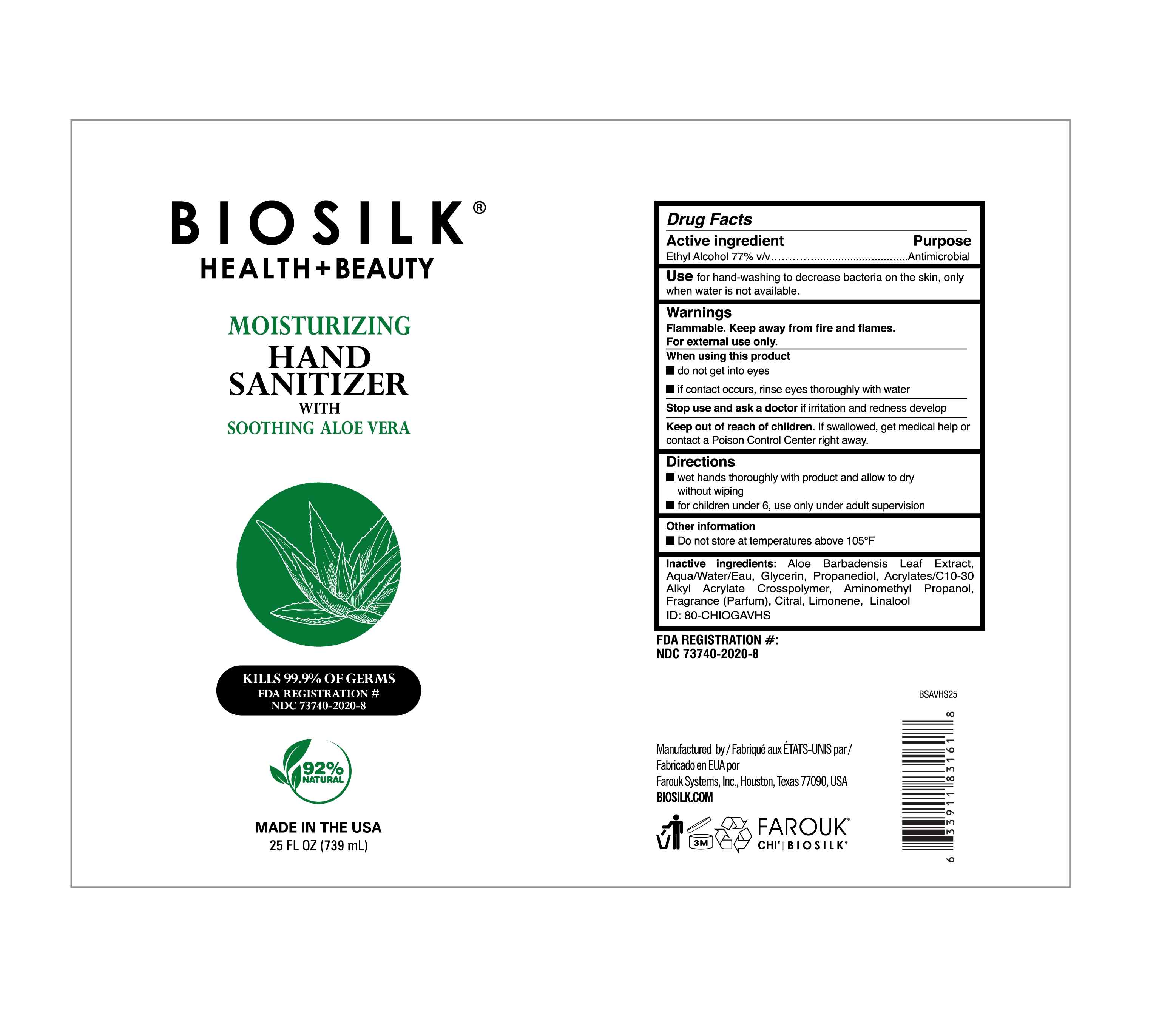 Biosilk HB Hand Sanitizer