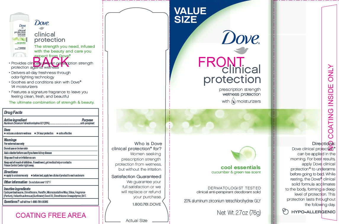 Dove Clinical Protection Cool Essentials 2.7 oz Carton PDP