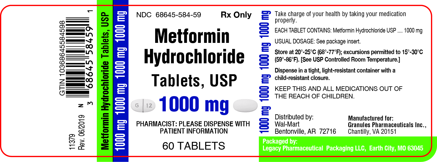 Metformin Hydrochloride Tablets, USP 1000mg