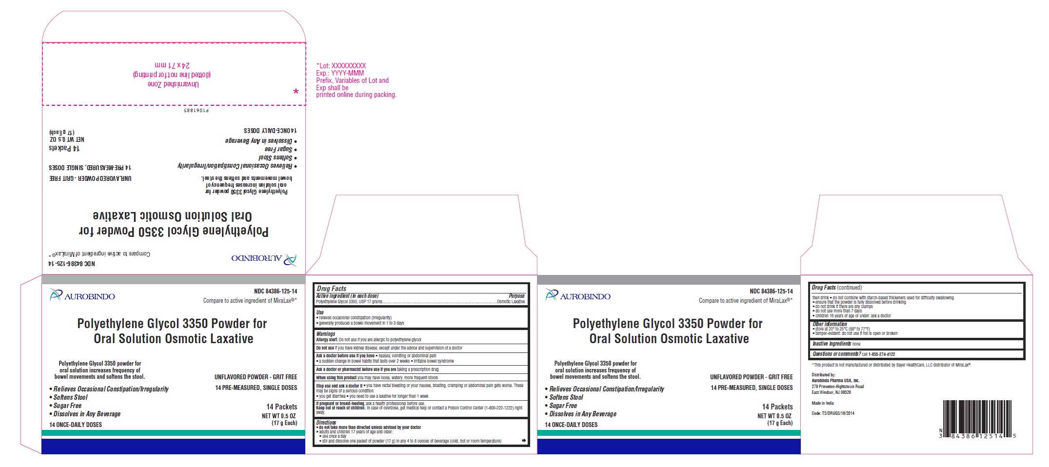 PACKAGE LABEL-PRINCIPAL DISPLAY PANEL - 17 g Sachet Label