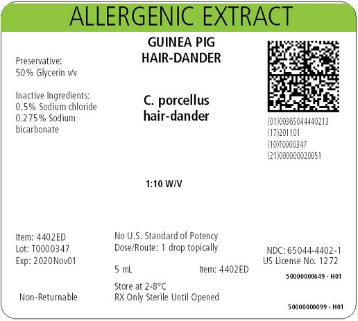 Guinea Pig Hair-Dander, 5 mL 1:10 w/v Carton Label