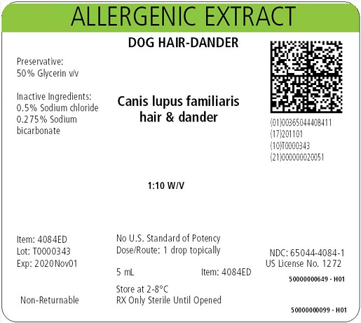 Dog Hair-Dander, 5 mL 1:10 w/v Carton Label