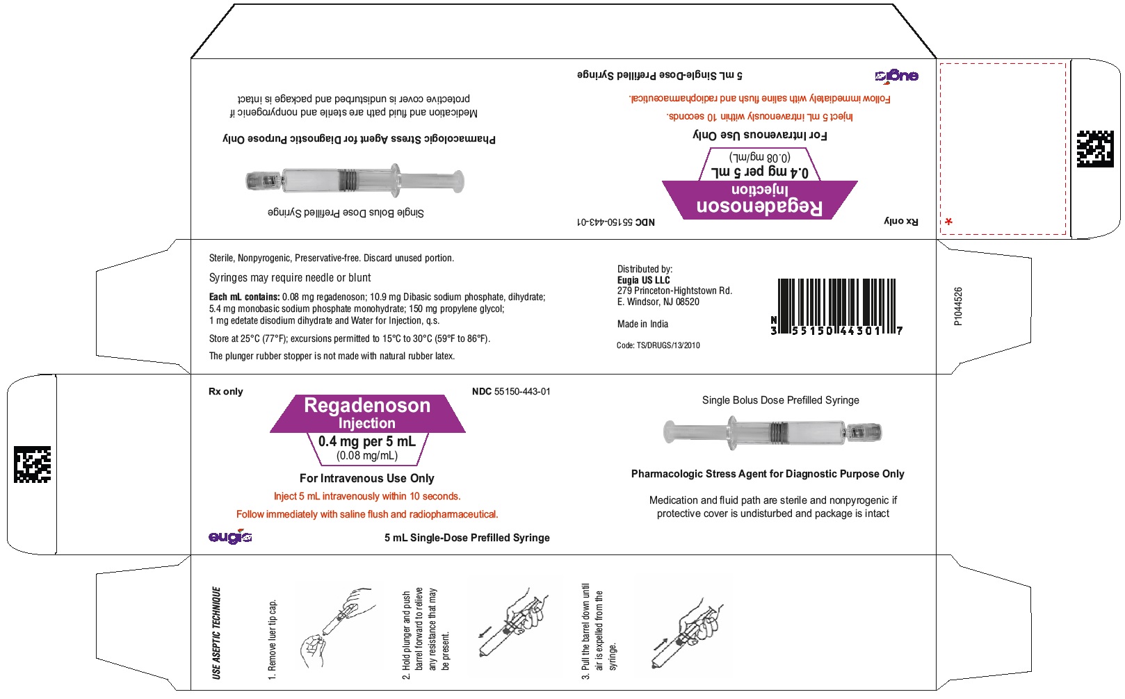 PACKAGE LABEL PRINCIPAL DISPLAY PANEL 0.4 mg per 5 mL (0.08 mg/mL) - Syringe-Carton