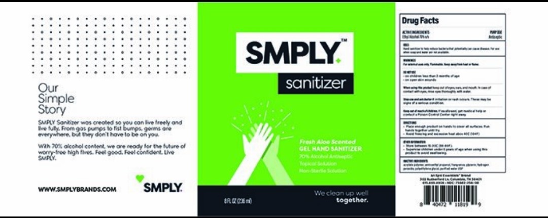 SMPLY Sanitizer Aloe