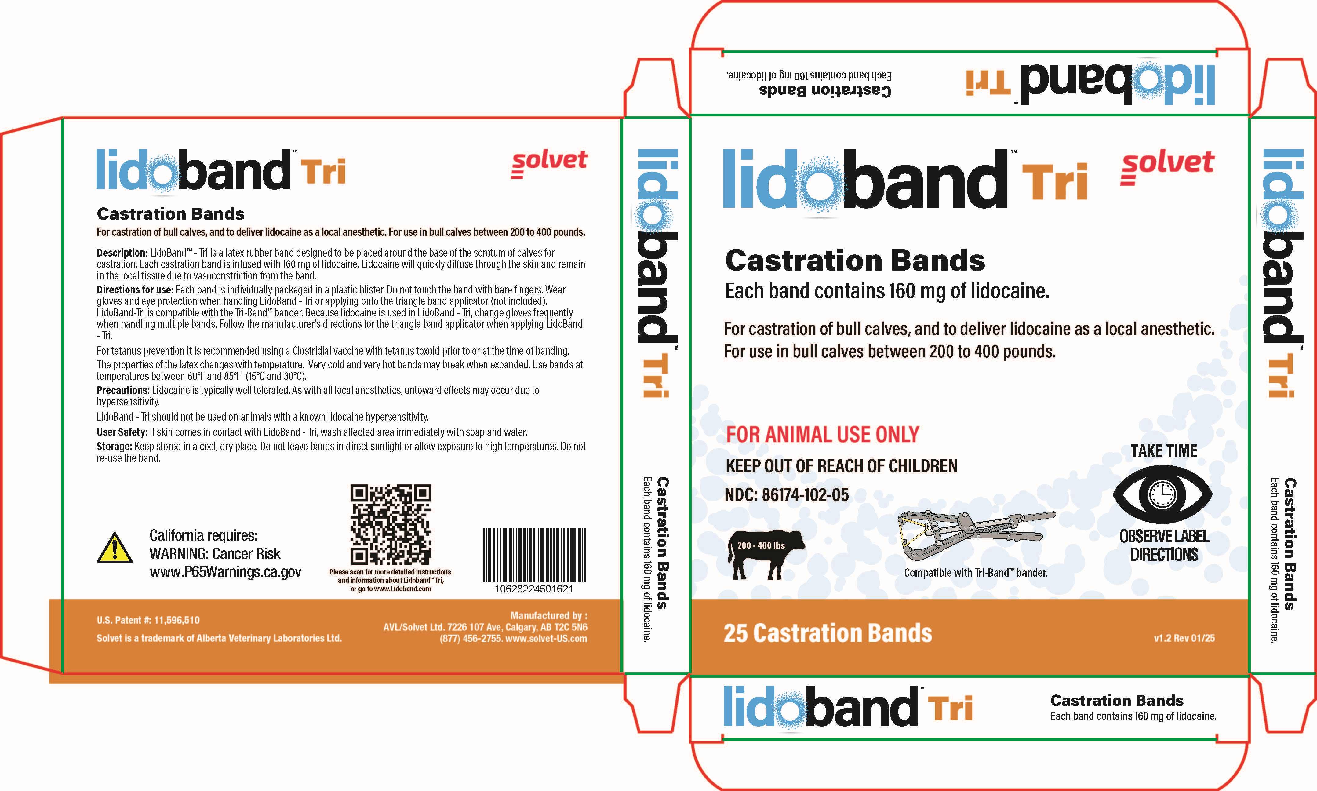 LidoBand Tri Box of 25