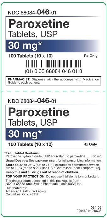 30 mg Paroxetine Tablets Carton