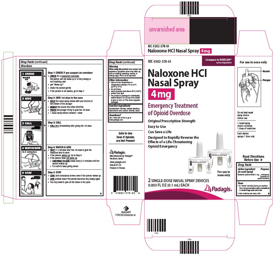 Naloxone carton with instructions