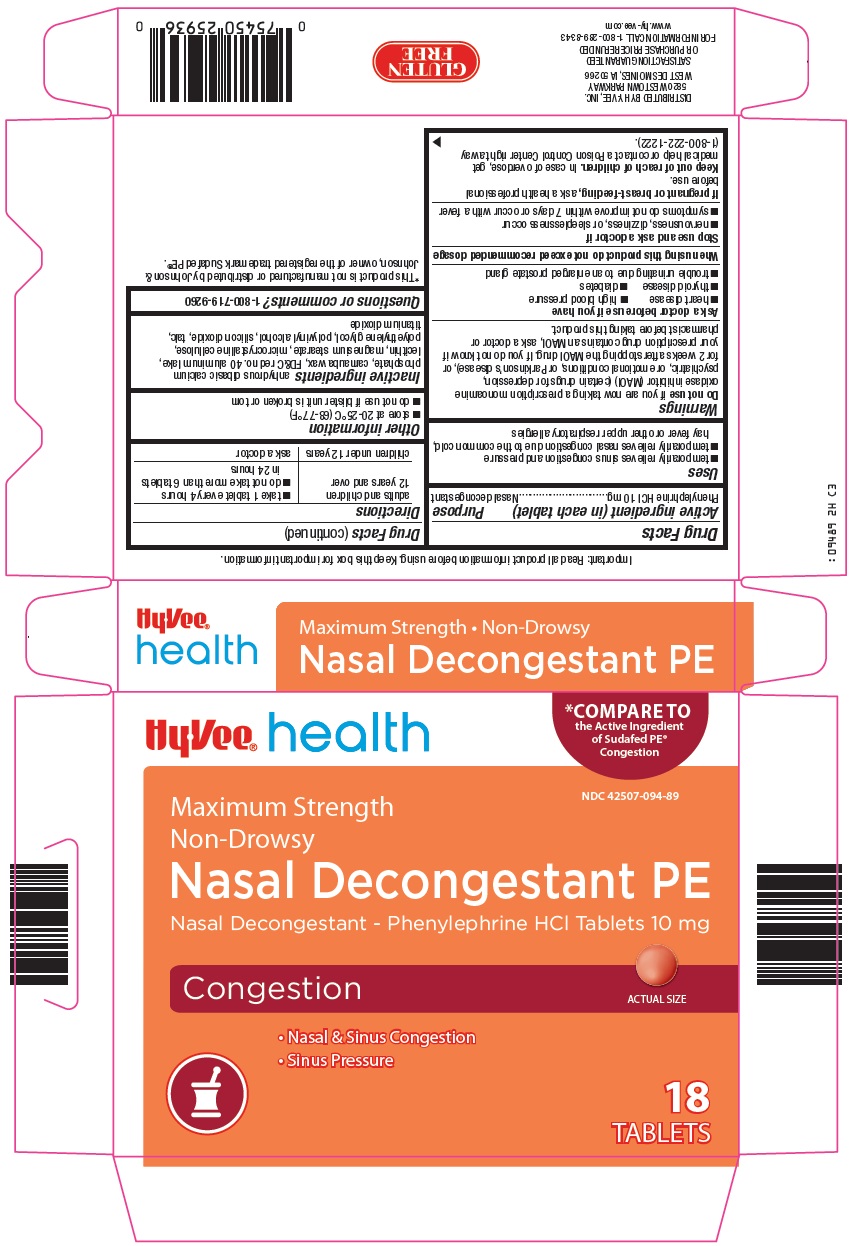 HyVee Health Nasal Decongestant PE
