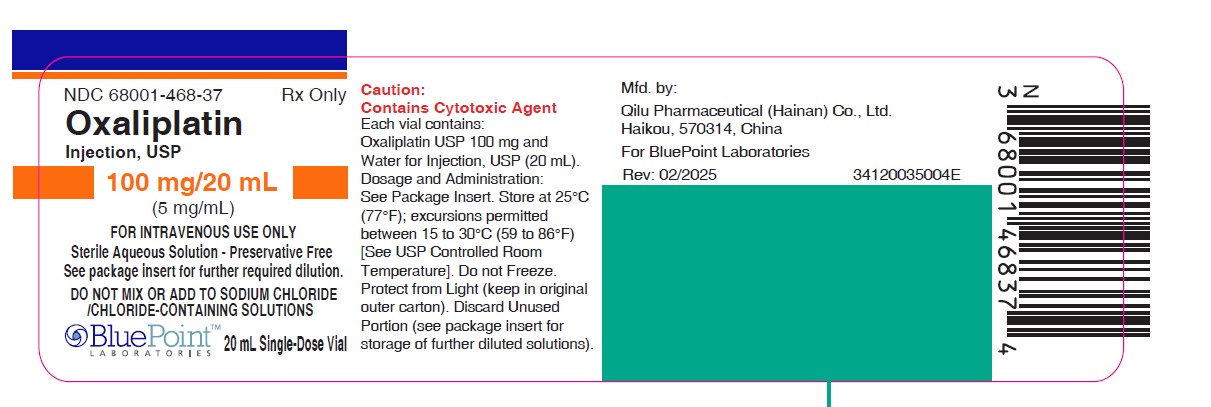 Oxaliplatin Injection USP 100mg_20mL Vial Container Label Rev 02/2025