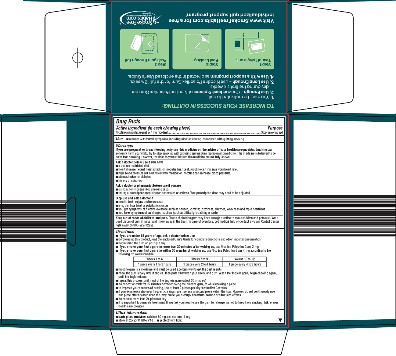 Uncoated Mint Nicotine Gum Carton Image 2