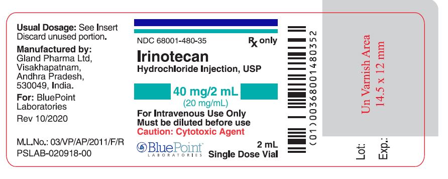 Irinotecan inj 40mg/2mL Label