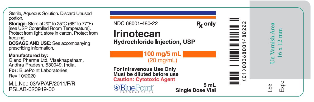 Irinotecan inj 100mg/5mL Label