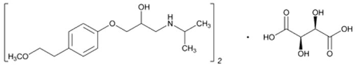 Metoprolol Tartrate Structural Formula