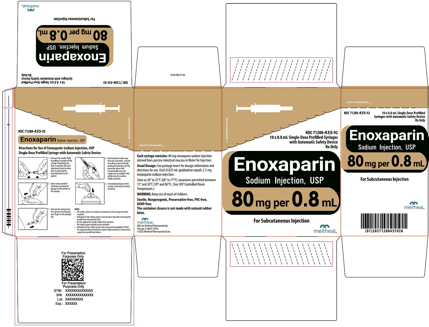Principal Display Panel – Enoxaparin Sodium Injection, USP 80 mg Carton