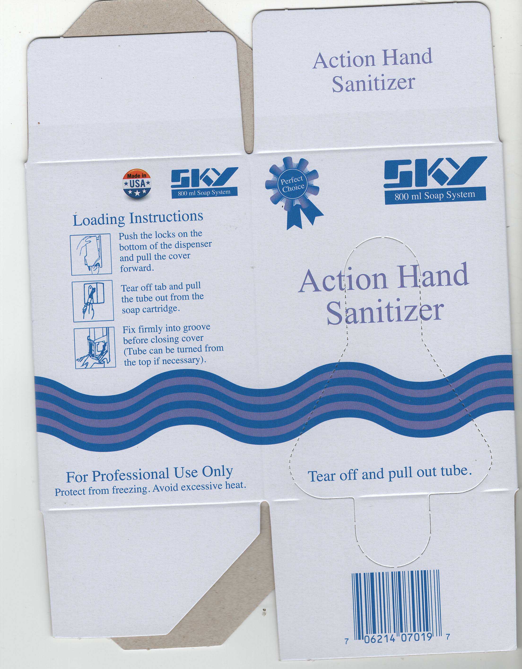 Action Hand Sanitizer Front Box