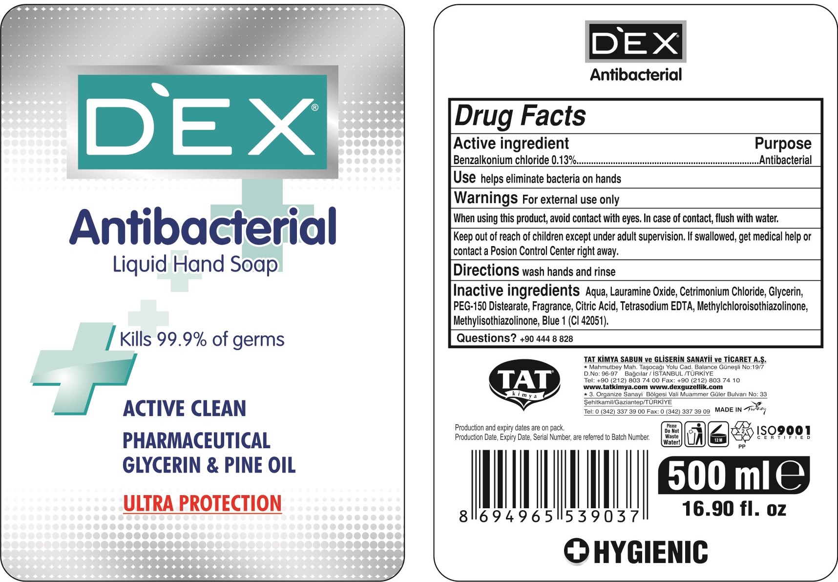 500 ml Antibacterial Liquid Soap NDC: <a href=/NDC/76964-300-01>76964-300-01</a>