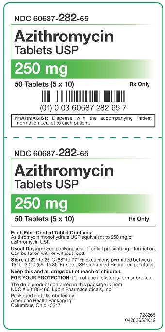 250 mg Azithromycin Tablets Carton (50UD)