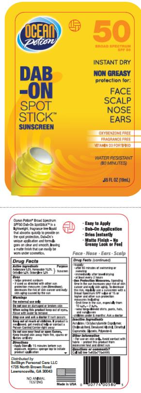 PRINCIPAL DISPLAY PANEL
DAB- ON
Spot Stick Sunscreen
50 SPF
65 FL OZ (19mL)
