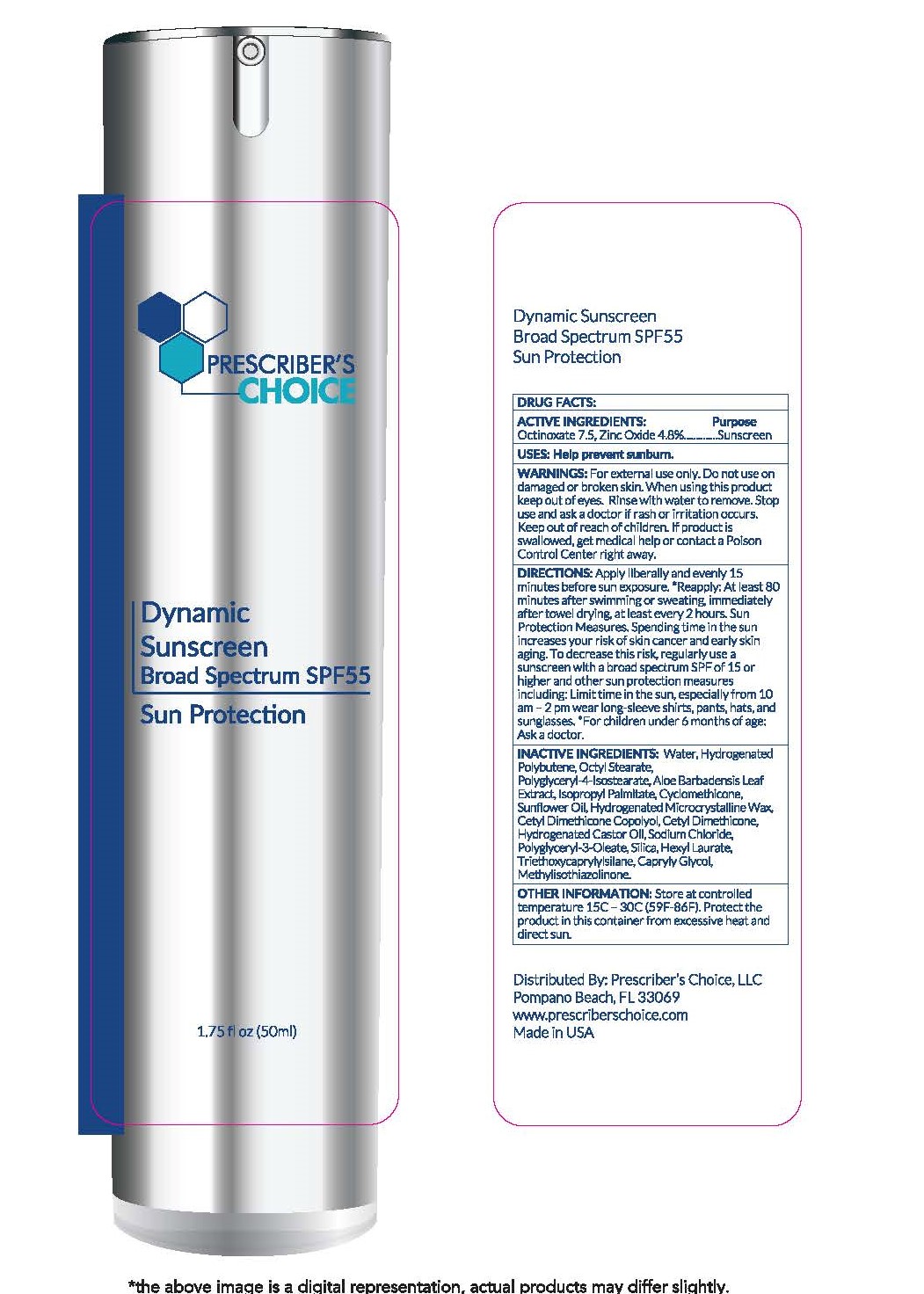 Prescriber's Choice Dynamic Sunscreen Broad Spectrum SPF 55 1.75 fl oz (50ml)