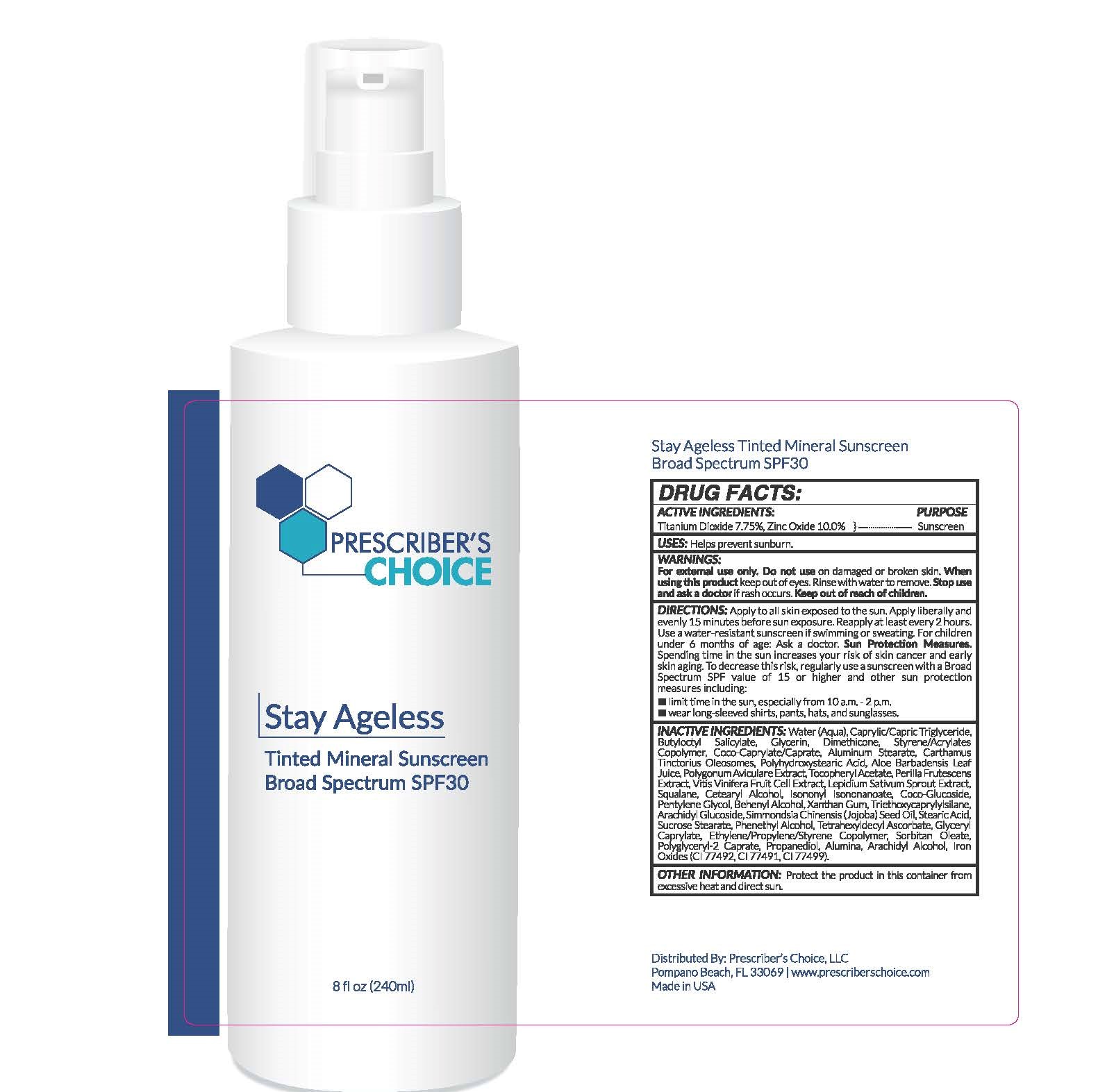 Stay Ageless Tinted Mineral Sunscreen Broad Spectrum SPF 30