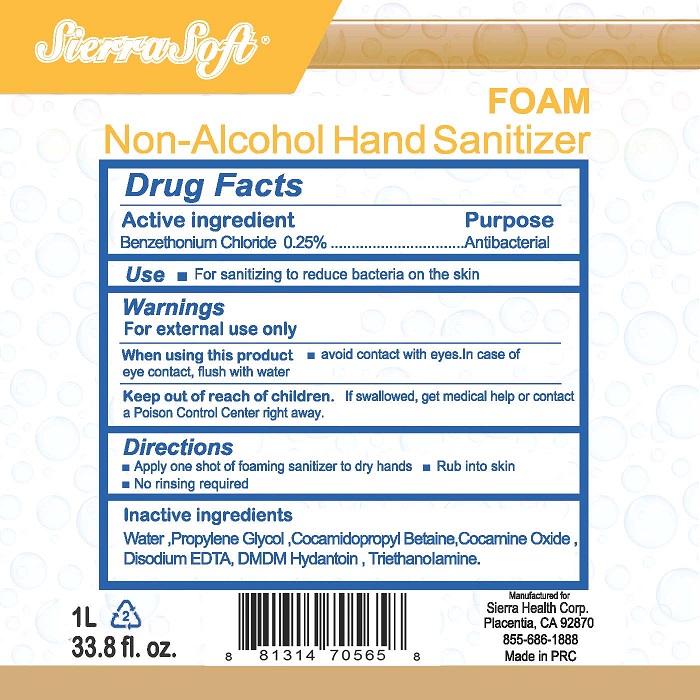 revised Non-alcohol hand sanitizer   label