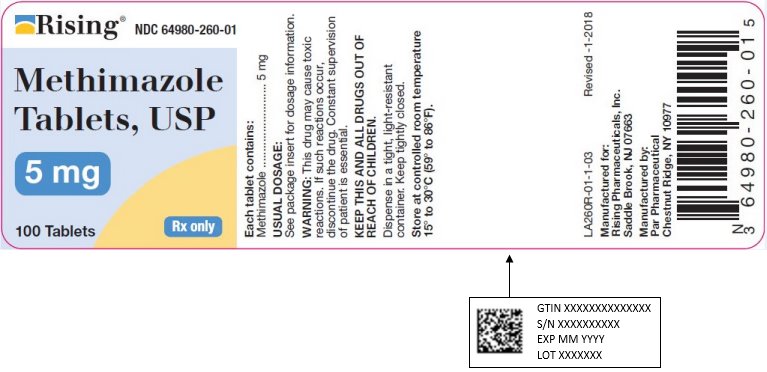 Methimazole Tablets, USP 5 mg Bottle Label